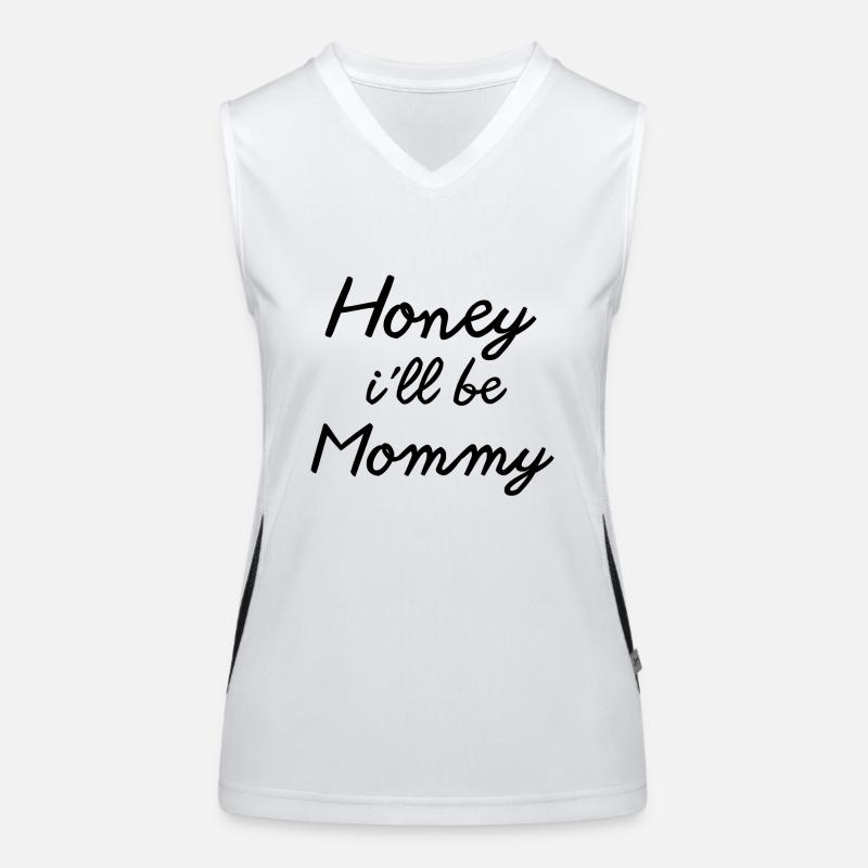 Honey i'll be Mommy Mutter Mama Geschenk 2024 Funktionelles Kontrast-Tank Top für Frauen