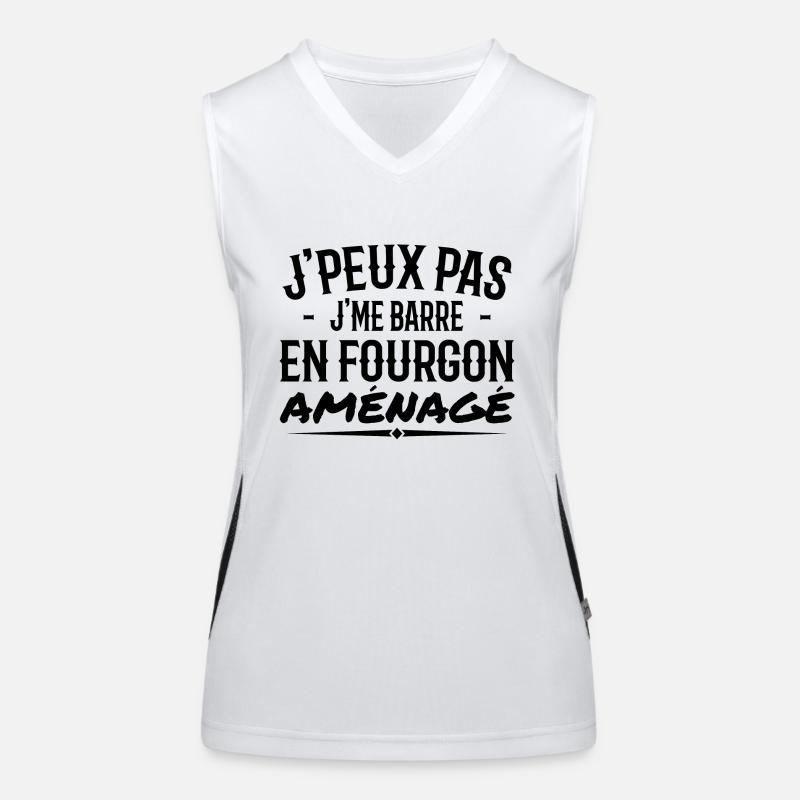 I can't, I'll leave in a converted van Women's Functional Contrast Tank Top
