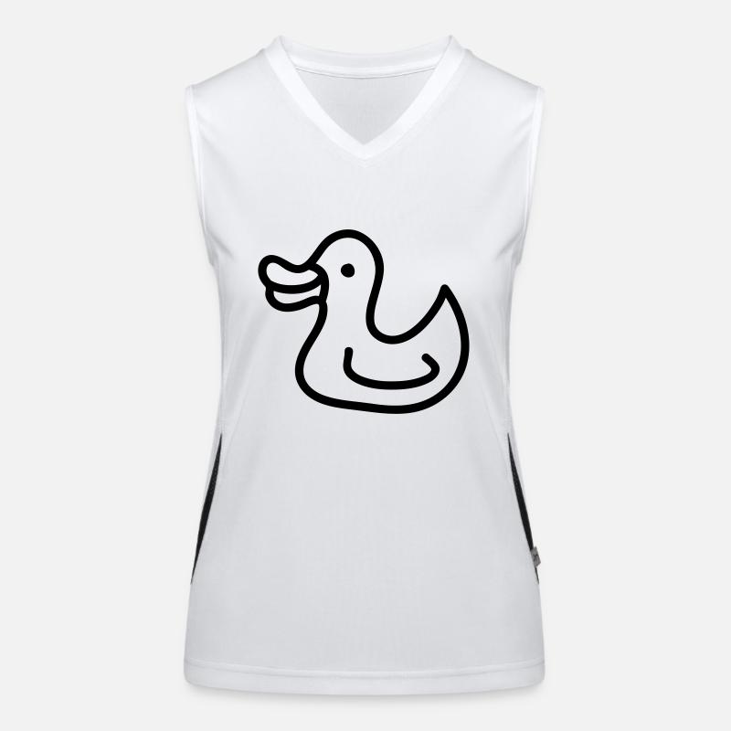 Entchen - Ente - Line Funktionelles Kontrast-Tank Top für Frauen