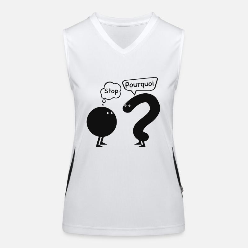 stop... pourquoi ? Débardeur respirant contrasté Femme