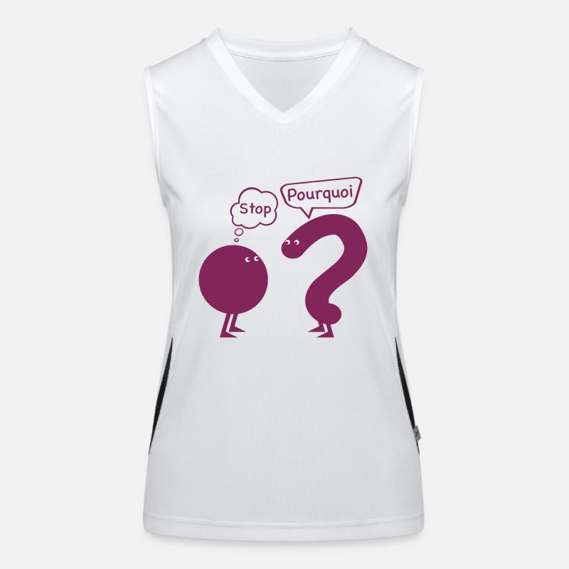 stop.. pourquoi ? Débardeur respirant contrasté Femme