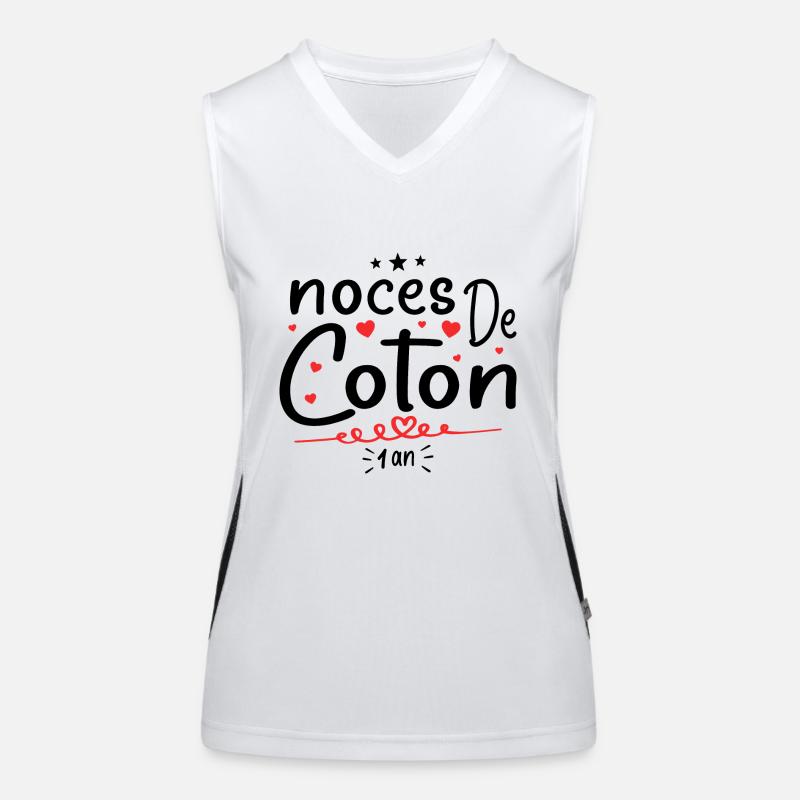 noces de coton Débardeur respirant contrasté Femme