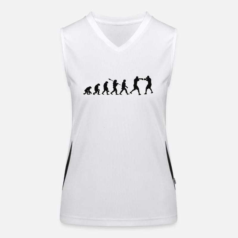 Evolution des Boxens | Boxer-Geschenk Funktionelles Kontrast-Tank Top für Frauen