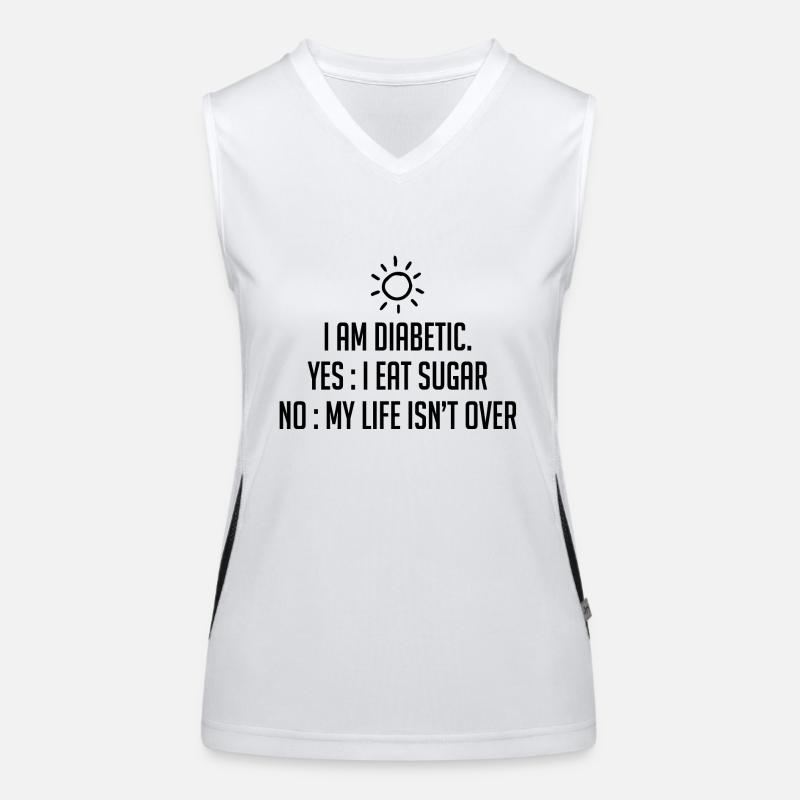 Ich bin Diabetiker Funktionelles Kontrast-Tank Top für Frauen