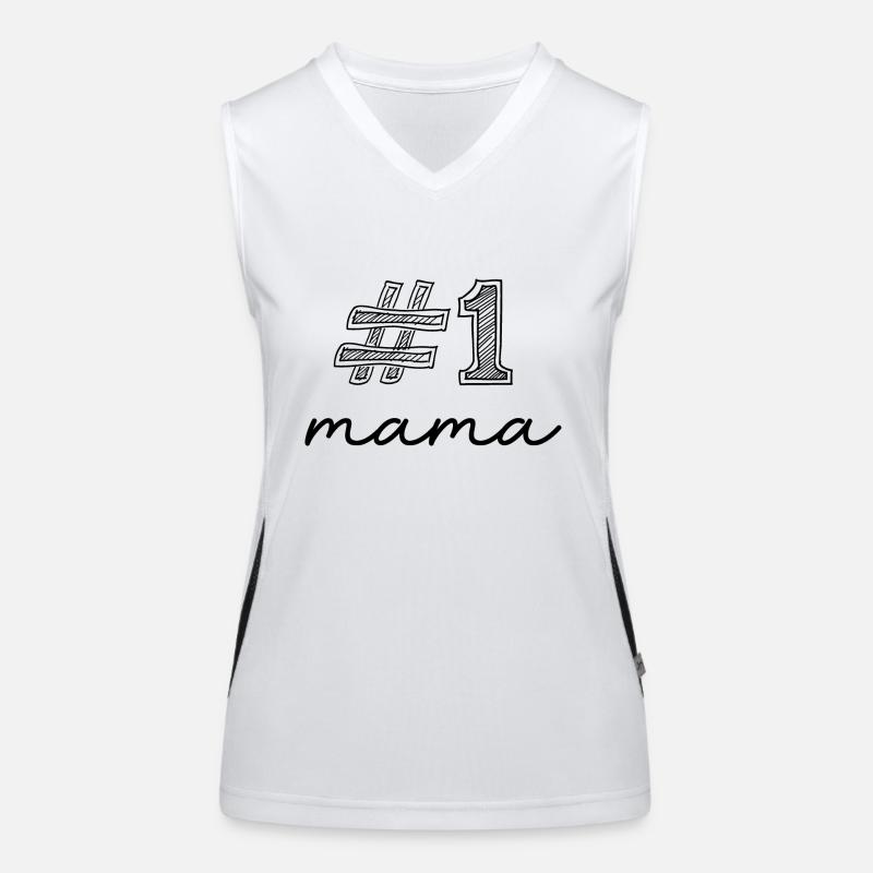 Mama Nr. 1 Funktionelles Kontrast-Tank Top für Frauen