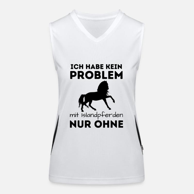 Problem mit Islandpferden Funktionelles Kontrast-Tank Top für Frauen