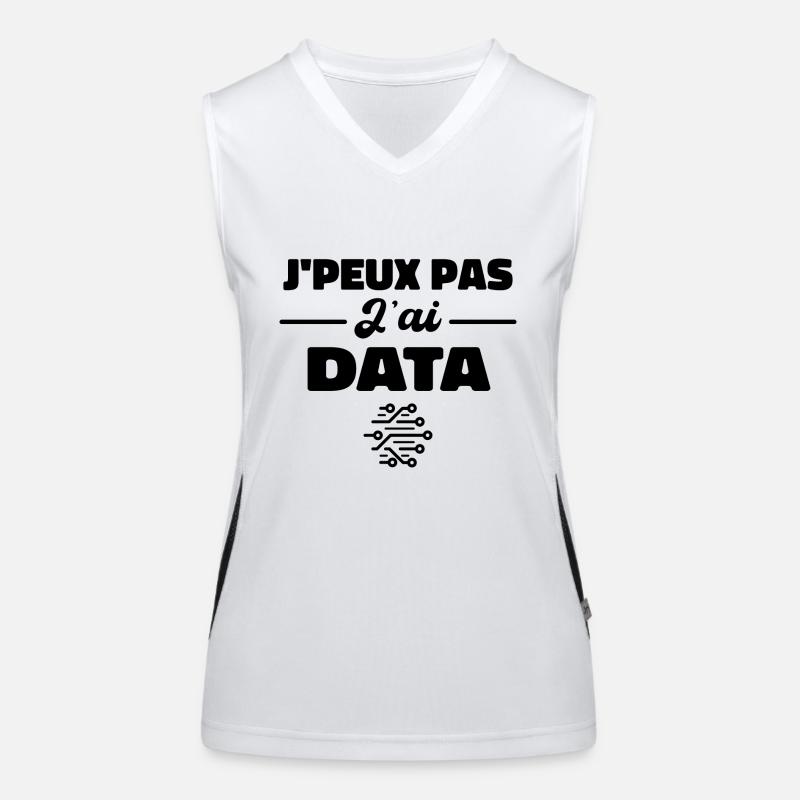 J'Peux Pas J'ai Data Scientist Data Engineer Débardeur respirant contrasté Femme