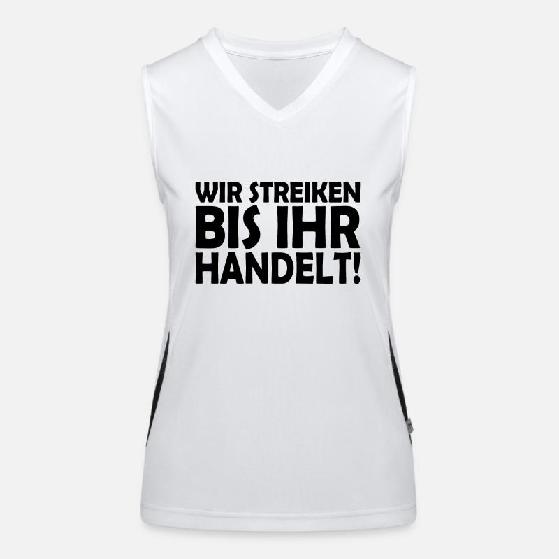 We strike until you act Women's Functional Contrast Tank Top
