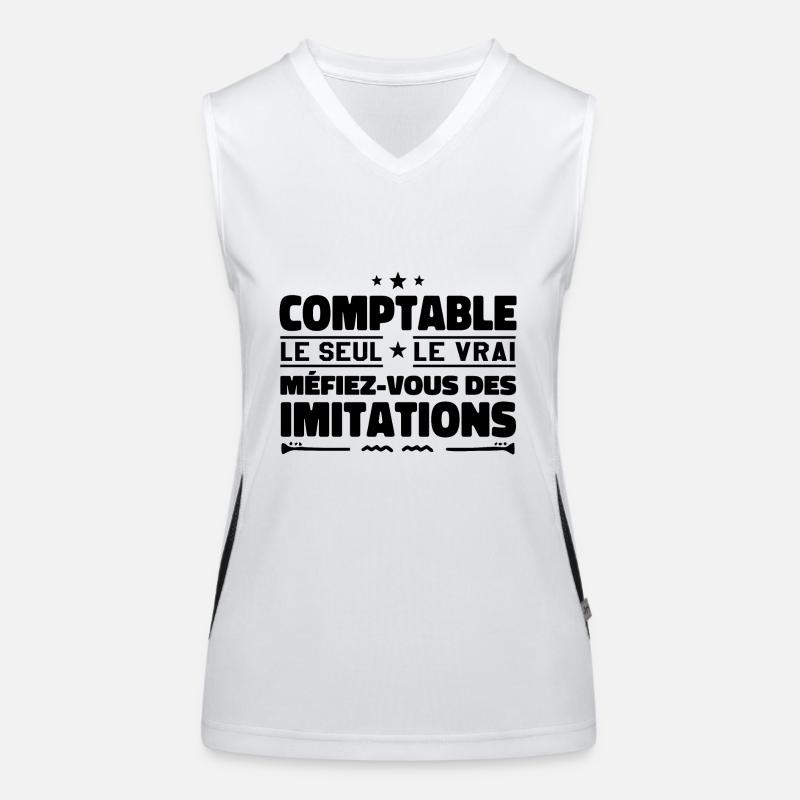Comptable le seul. Comptable le vrai. Comptable Débardeur respirant contrasté Femme
