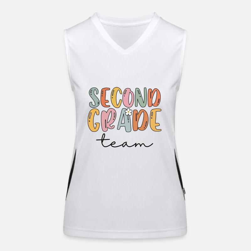 Team Second Grade Tribe Second Grade Teacher Women's Functional Contrast Tank Top