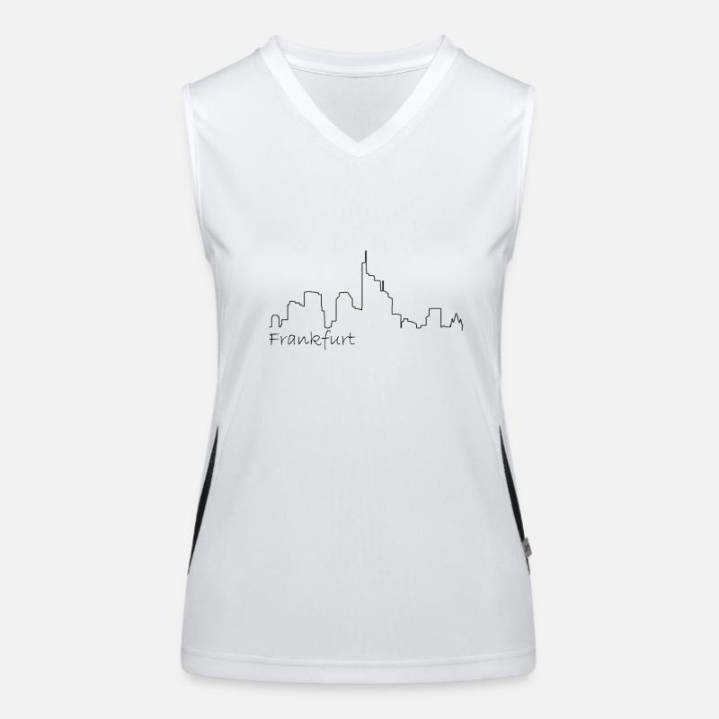 Skyline Frankfurt Funktionelles Kontrast-Tank Top für Frauen