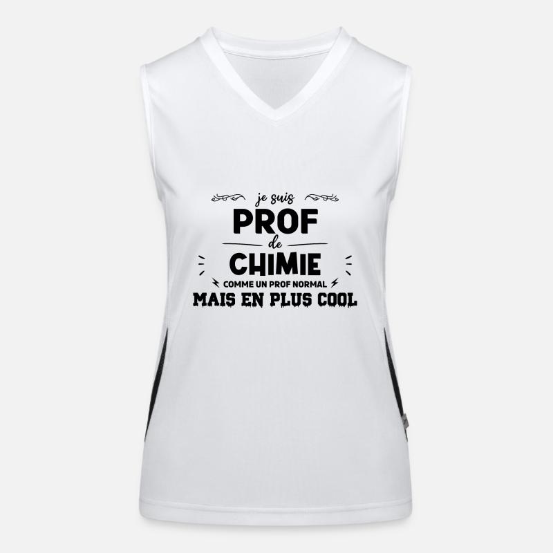 je suis prof de chimie Débardeur respirant contrasté Femme