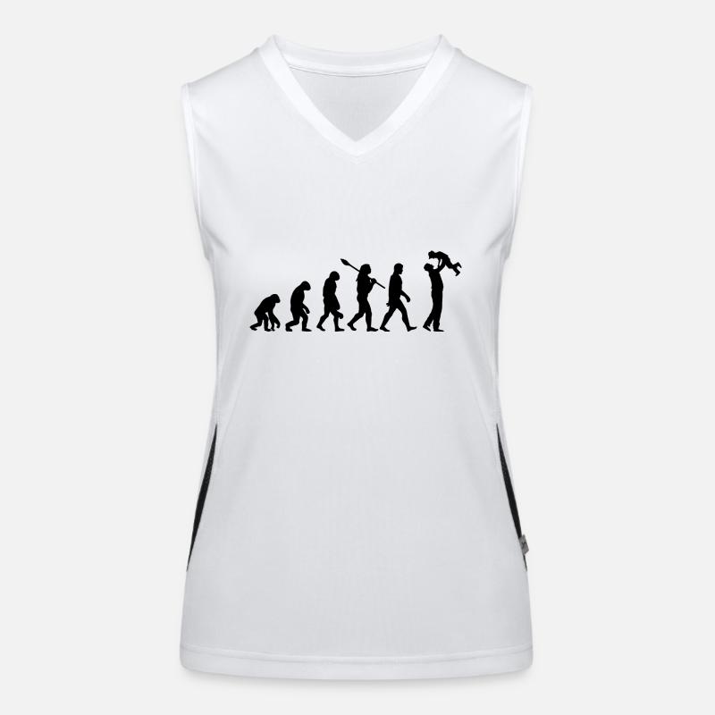 Evolution de la Super Papa - Nouveau Papa Cadeau Débardeur respirant contrasté Femme