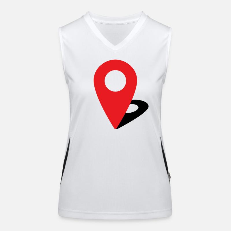 Ich bin hier 📍 Funktionelles Kontrast-Tank Top für Frauen