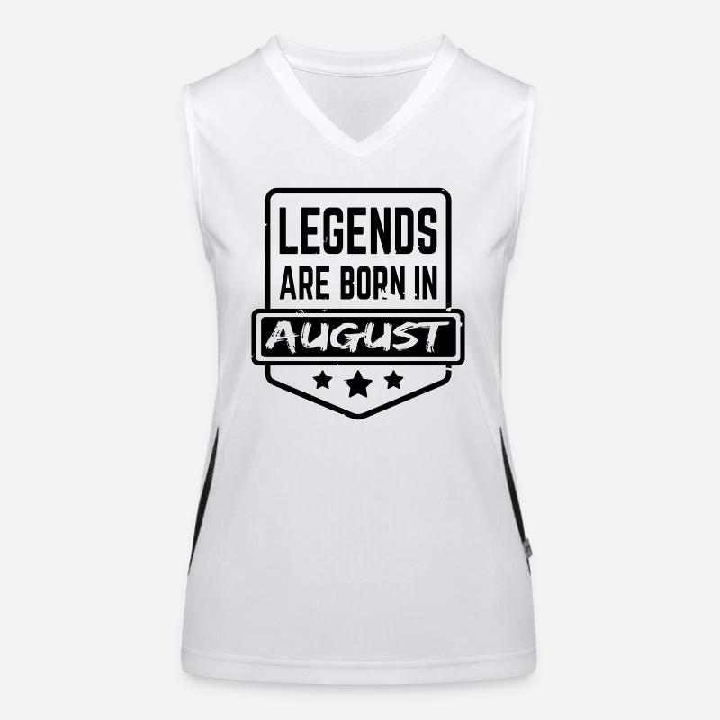 Legends are born in August Funktionelles Kontrast-Tank Top für Frauen