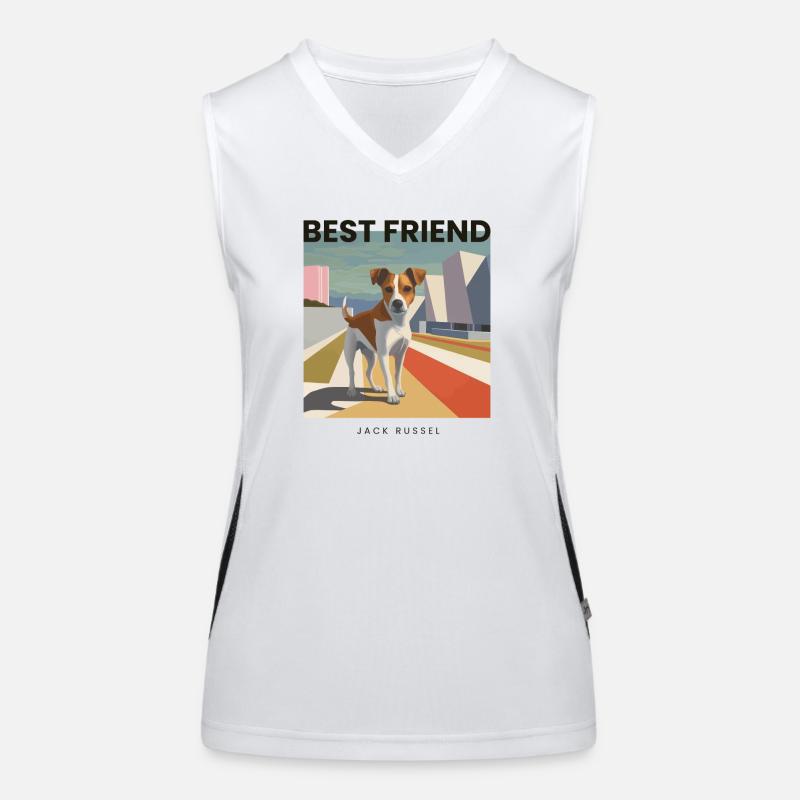 Bester Freund Jack Russel Funktionelles Kontrast-Tank Top für Frauen