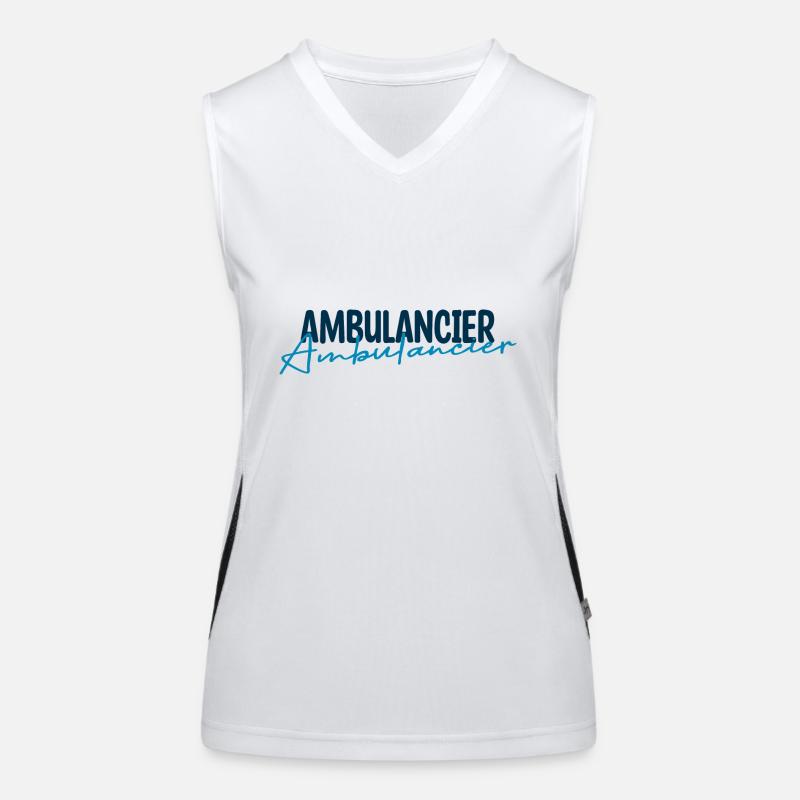 Ambulancier. Débardeur respirant contrasté Femme