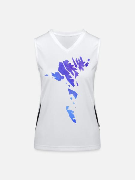 faroe - Funktionelles Kontrast-Tank Top für Frauen - Weiß/Schwarz - Vorne