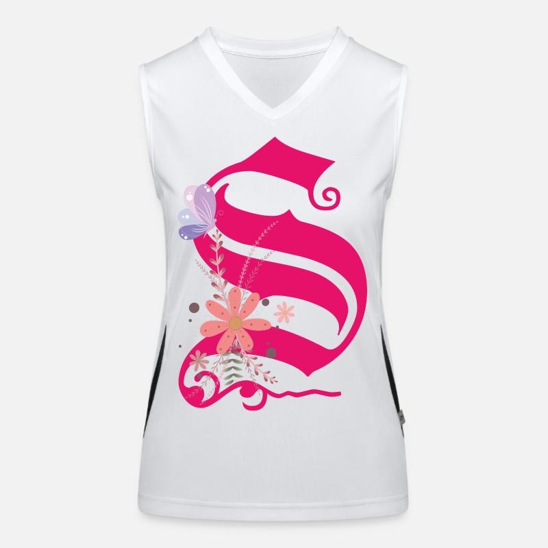 Buchstabe S Funktionelles Kontrast-Tank Top für Frauen