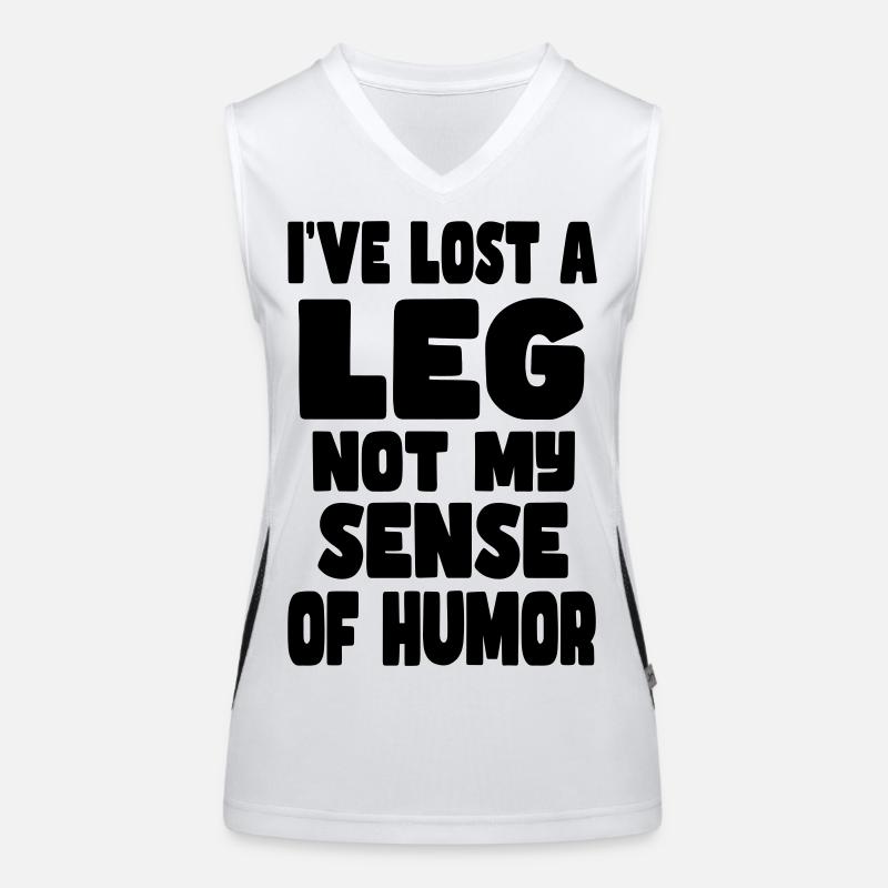 J’ai perdu une jambe, pas mon humour* Débardeur respirant contrasté Femme
