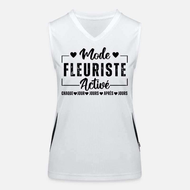 Mode fleuriste activé humour fleuriste cadeau Débardeur respirant contrasté Femme