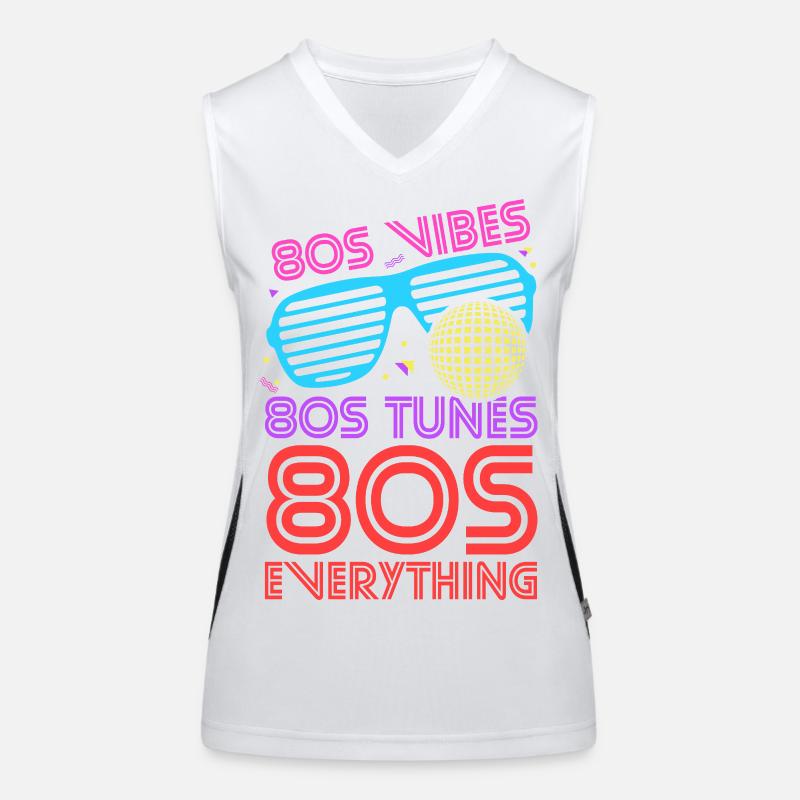 80s Vibes Tunes Everything Funktionelles Kontrast-Tank Top für Frauen