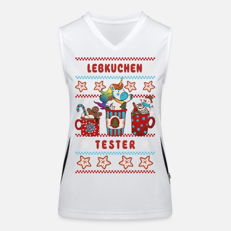 LEBKUCHEN TESTER Einhorn Weihnachten Funktionelles Kontrast-Tank Top für Frauen