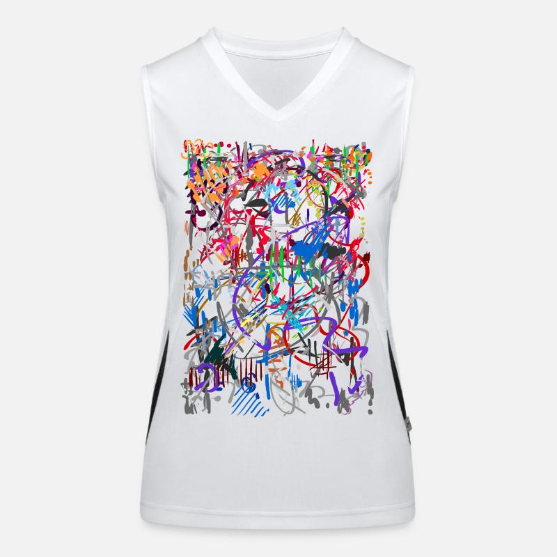 Abstract Women's Functional Contrast Tank Top
