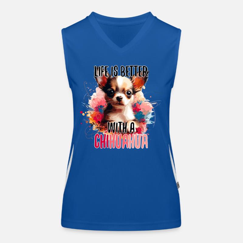 Chihuahua Welpe süß Leben Hund Geschenk Funktionelles Kontrast-Tank Top für Frauen