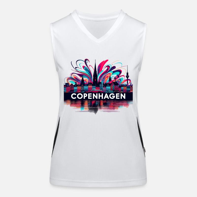 Copenhague Capitale Danemark Cadeau Débardeur respirant contrasté Femme