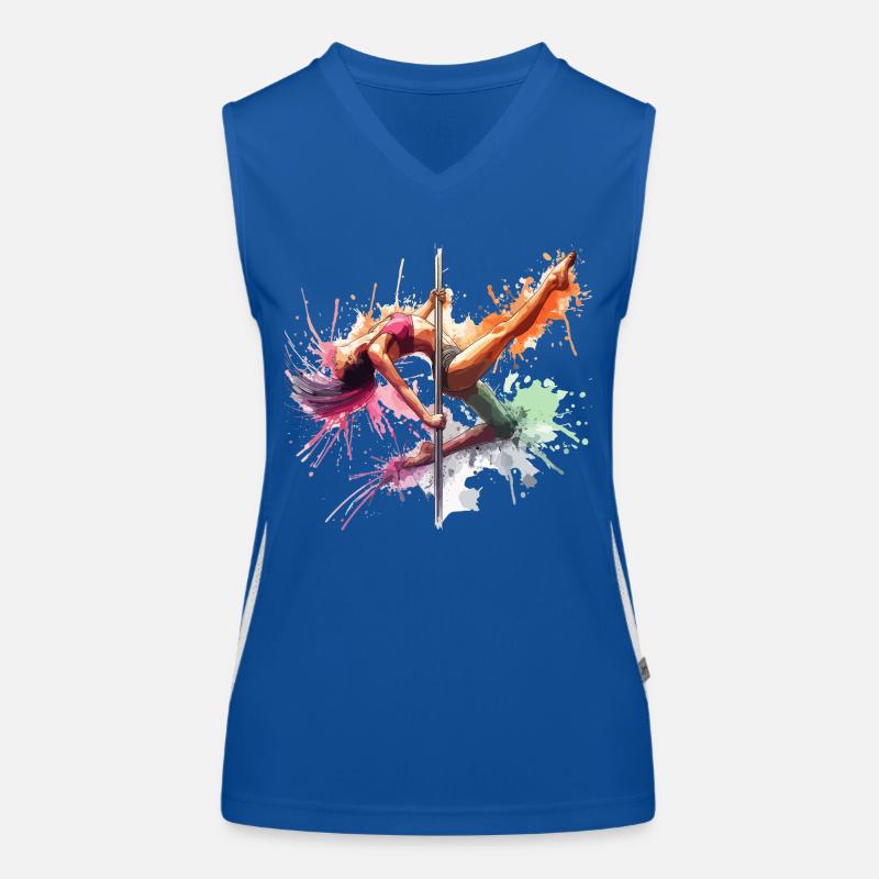 Pole Dance Couleurs Dynamiques Pole Dance Cadeau Débardeur respirant contrasté Femme