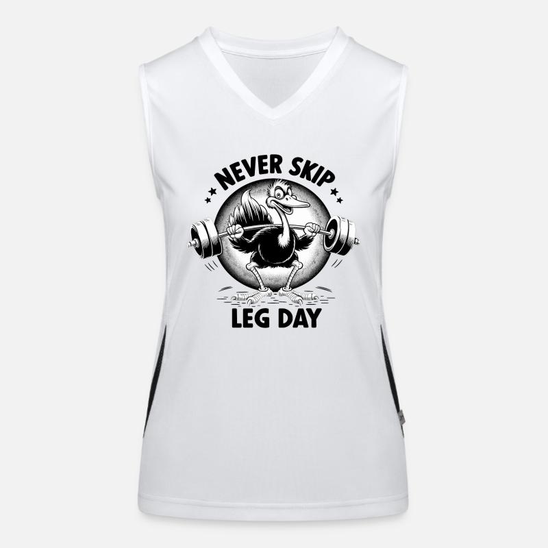 Leg Day Strauß Beintraining witzig Gym Geschenk Funktionelles Kontrast-Tank Top für Frauen