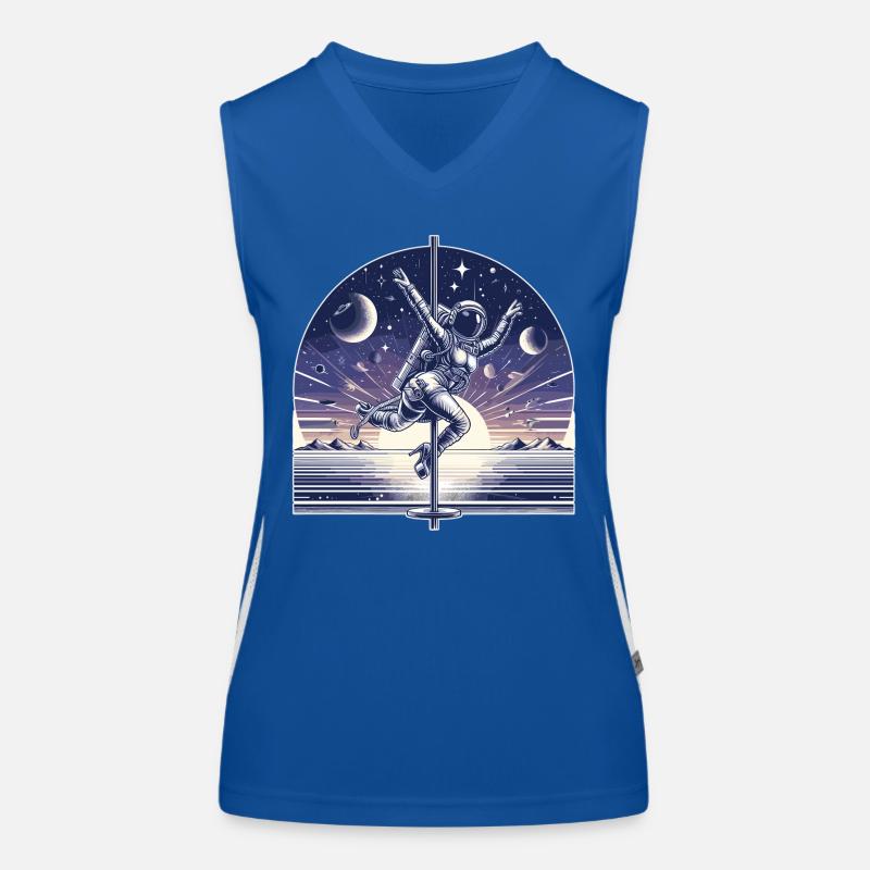 Pole Dance Astronautin Poledance Geschenk Funktionelles Kontrast-Tank Top für Frauen