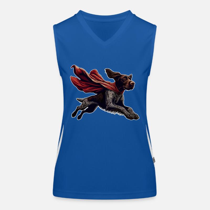 Super Hund Deutsch Drahthaar DD Pointer Geschenk Funktionelles Kontrast-Tank Top für Frauen