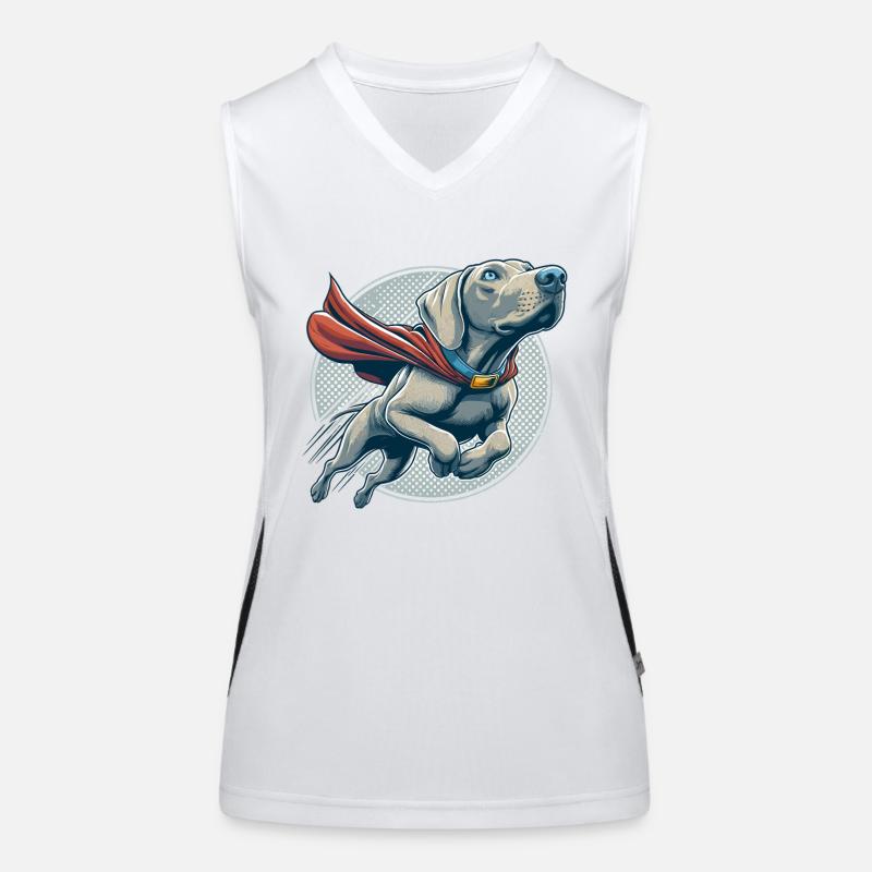 Grand chien braque de Weimar Weimi Cape cadeau Débardeur respirant contrasté Femme
