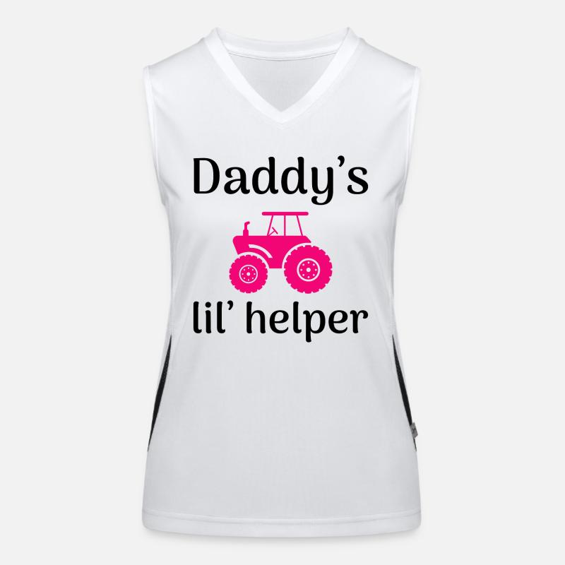 Kleiner Bauer Traktor Baby Junge Mädchen Lustiger Spruch Funktionelles Kontrast-Tank Top für Frauen