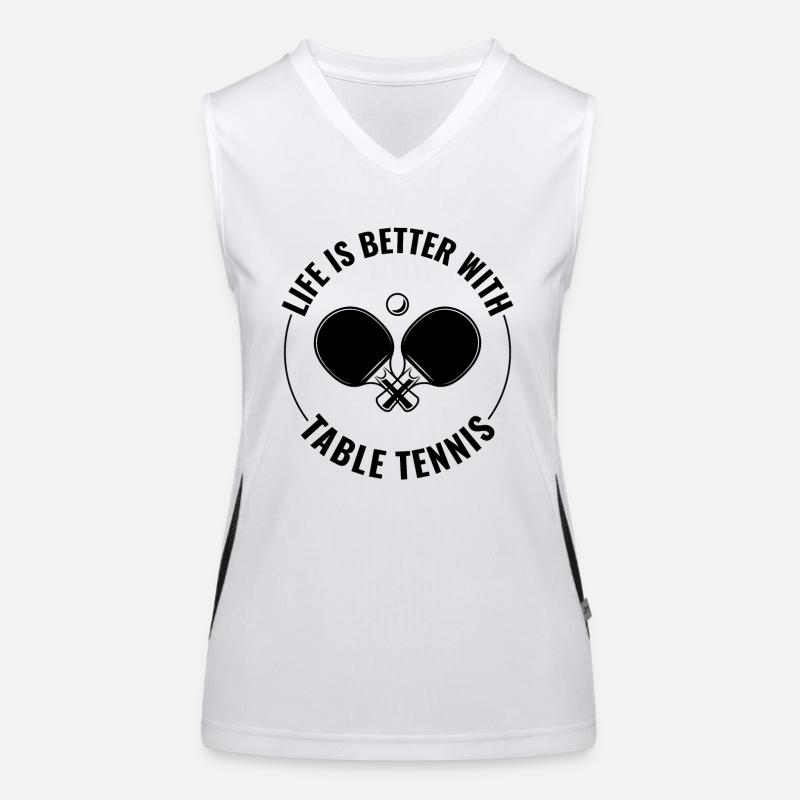Ping Pong Master Table Tennis Coach Paddle Player Women's Functional Contrast Tank Top