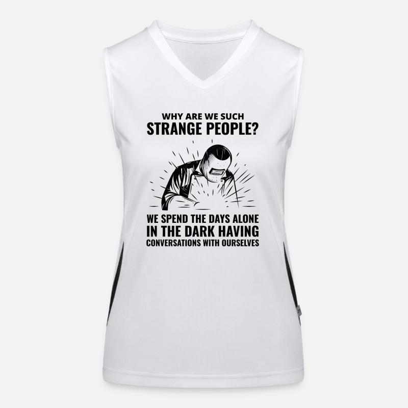 Welding Welder Metal Construction Ironworker Women's Functional Contrast Tank Top
