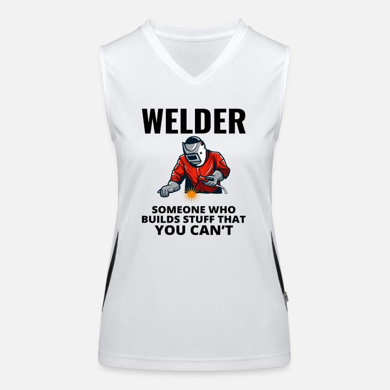 Schweißschweißer Metallbau Eisenarbeiter Funktionelles Kontrast-Tank Top für Frauen