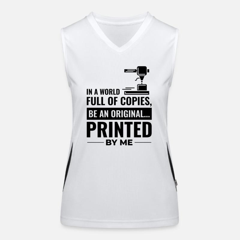 3D Printer 3D Printing Women's Functional Contrast Tank Top