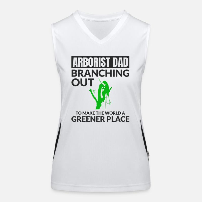 Baumpfleger Baumchirurg Kletterer Klettertrimmer Funktionelles Kontrast-Tank Top für Frauen