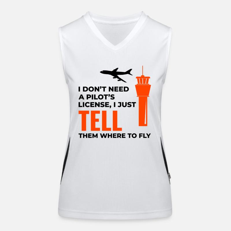Air Traffic Controller ATC Aviation Humor Airplane Women's Functional Contrast Tank Top