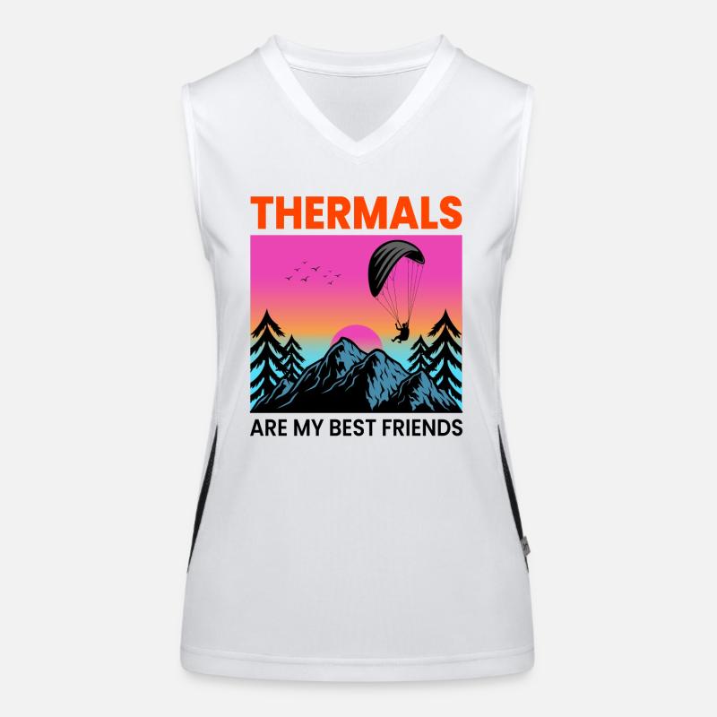 Gleitschirm Pilot Gleitschirm Abenteuer Thermik Funktionelles Kontrast-Tank Top für Frauen