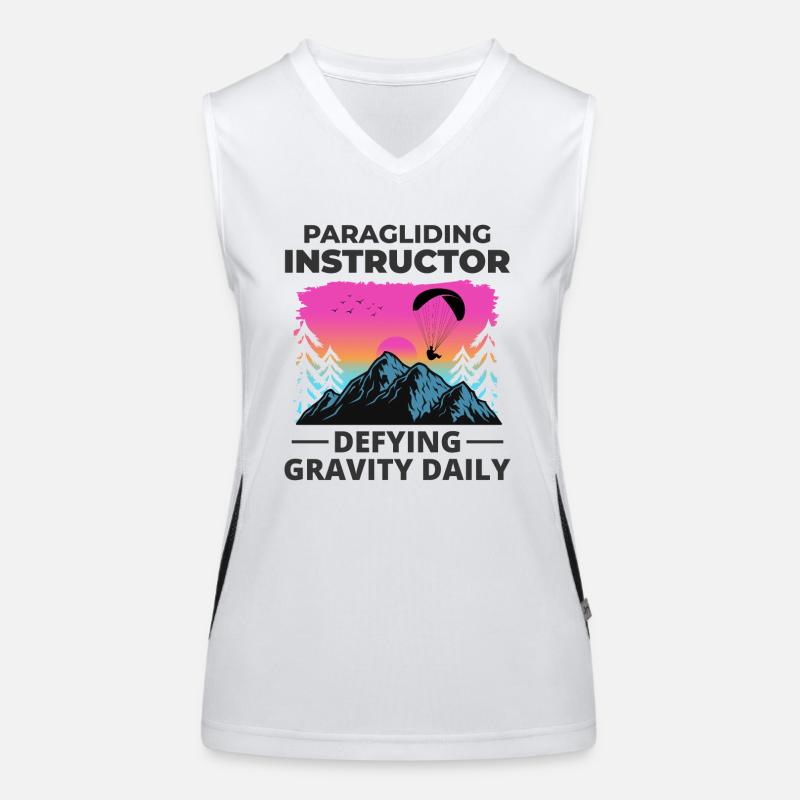 Paragliding Pilot Paraglider Instructor Mountains Women's Functional Contrast Tank Top