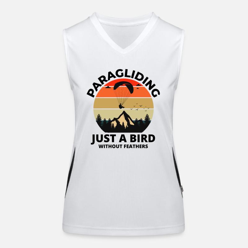 Paragliding Pilot Paraglider adventures Mountains Women's Functional Contrast Tank Top