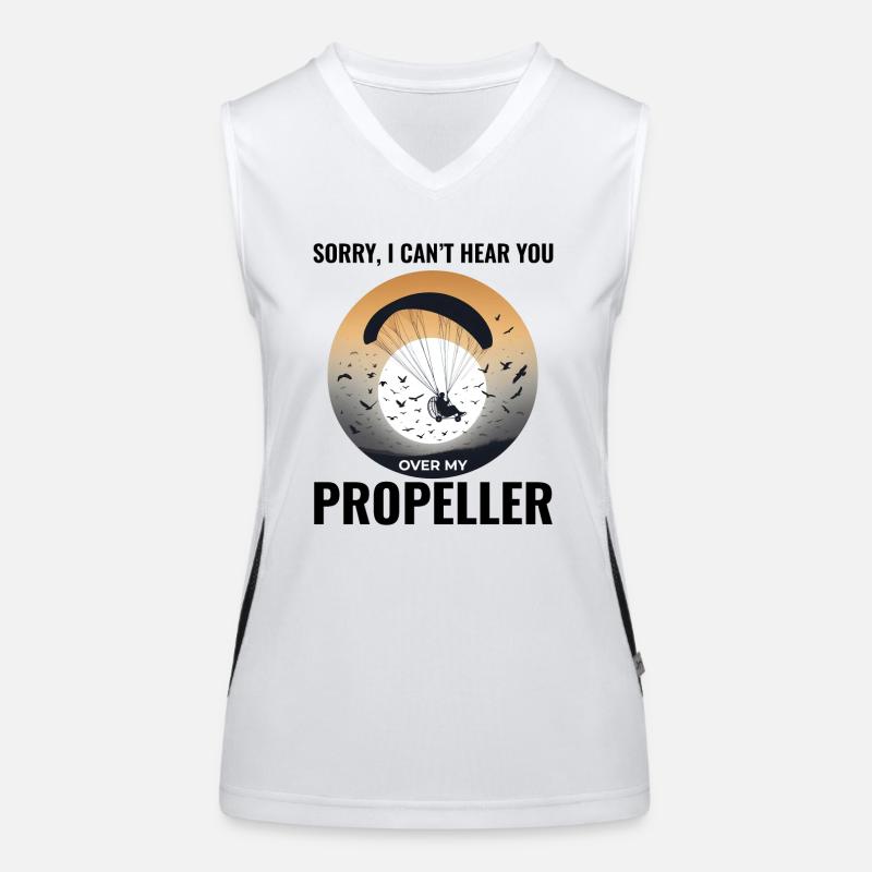 Paramotor Pilot Paramotoring Powered Paraglider Women's Functional Contrast Tank Top