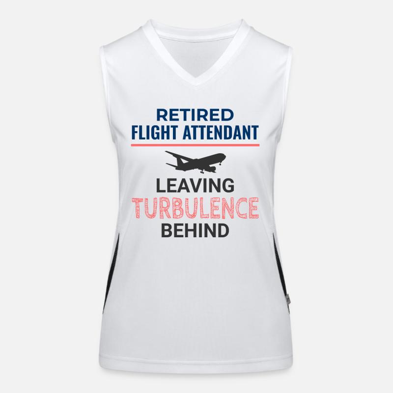 Retired Flight Attendant Aviation Cabin Crew Women's Functional Contrast Tank Top