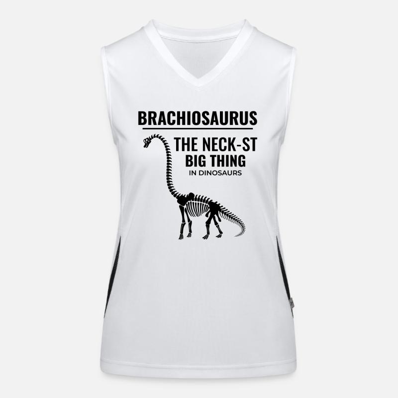 Brachiosaurus Dinosaur Dino Fossil Hunting Women's Functional Contrast Tank Top