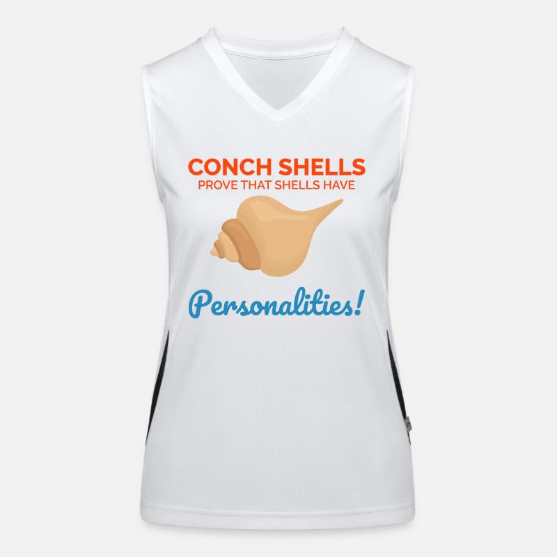 Conque Coquillages Collector Beachcomber Coquillage Débardeur respirant contrasté Femme