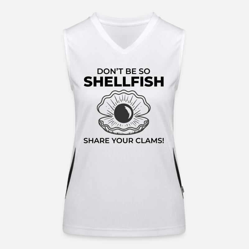 Clam Shell Seashells Collector Beachcomber Beach Women's Functional Contrast Tank Top